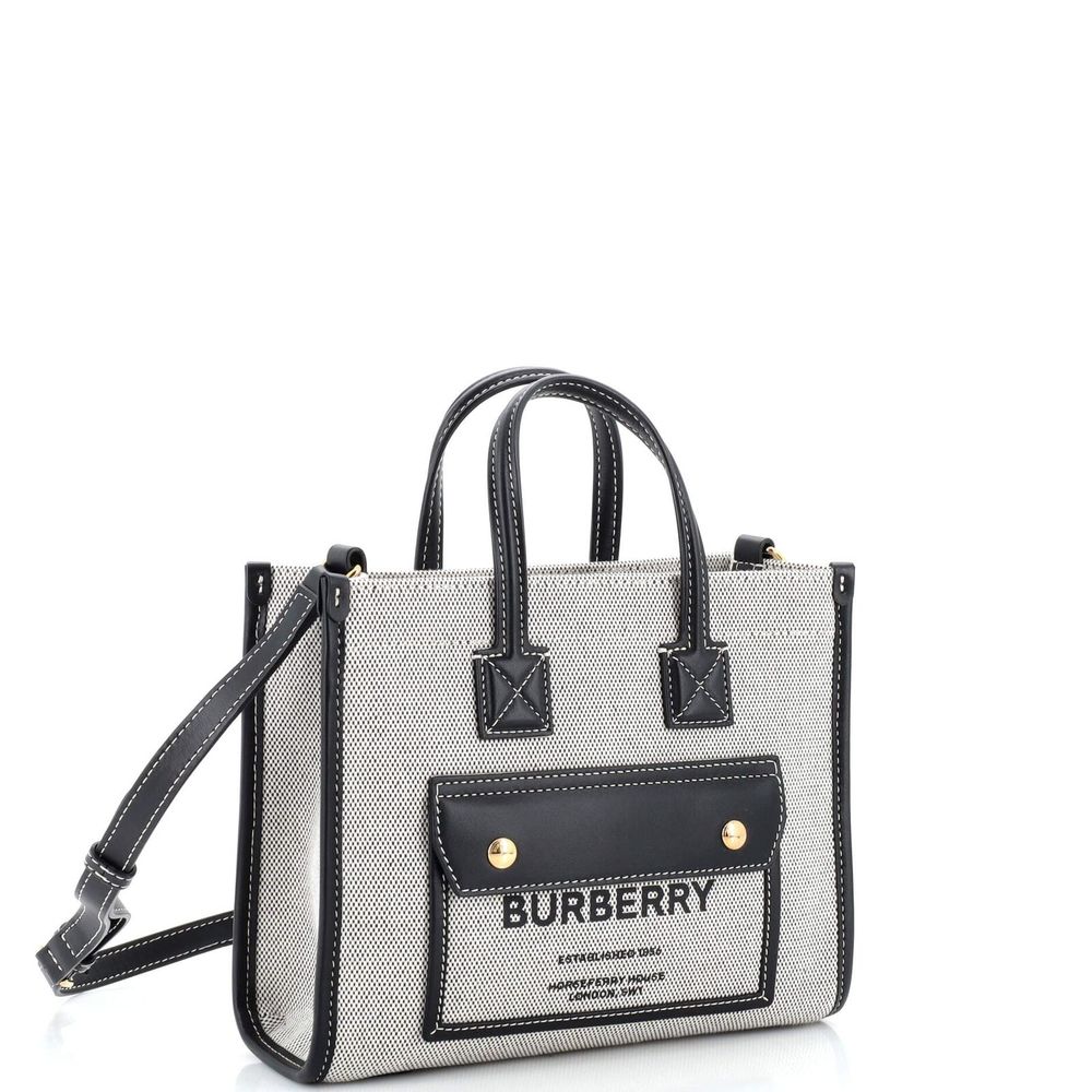 Burberry Freya Shopping Tote Canvas #88034B10B - Picture 2 of 6